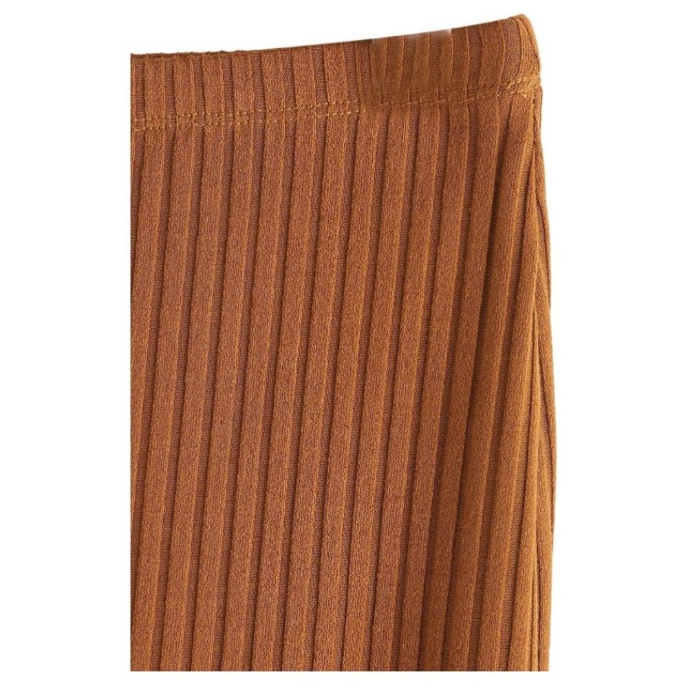 Used Camel Basic Plain Stretchy Ribbed Knit Split… - image 4